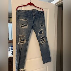 Silver boyfriend jeans